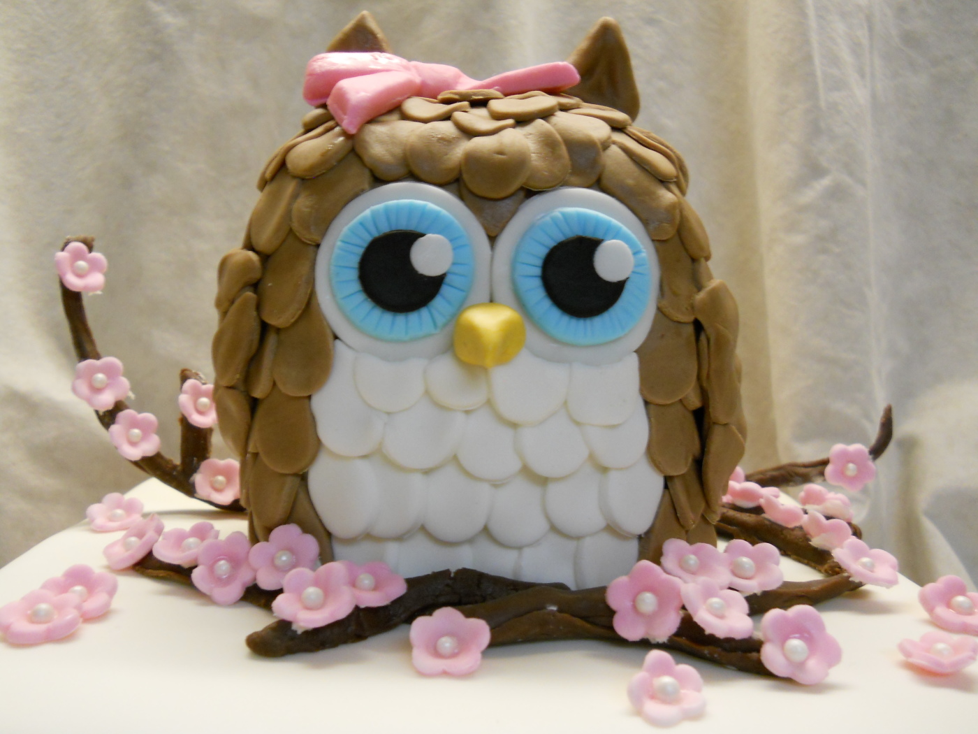 Owl Baby Shower Cake