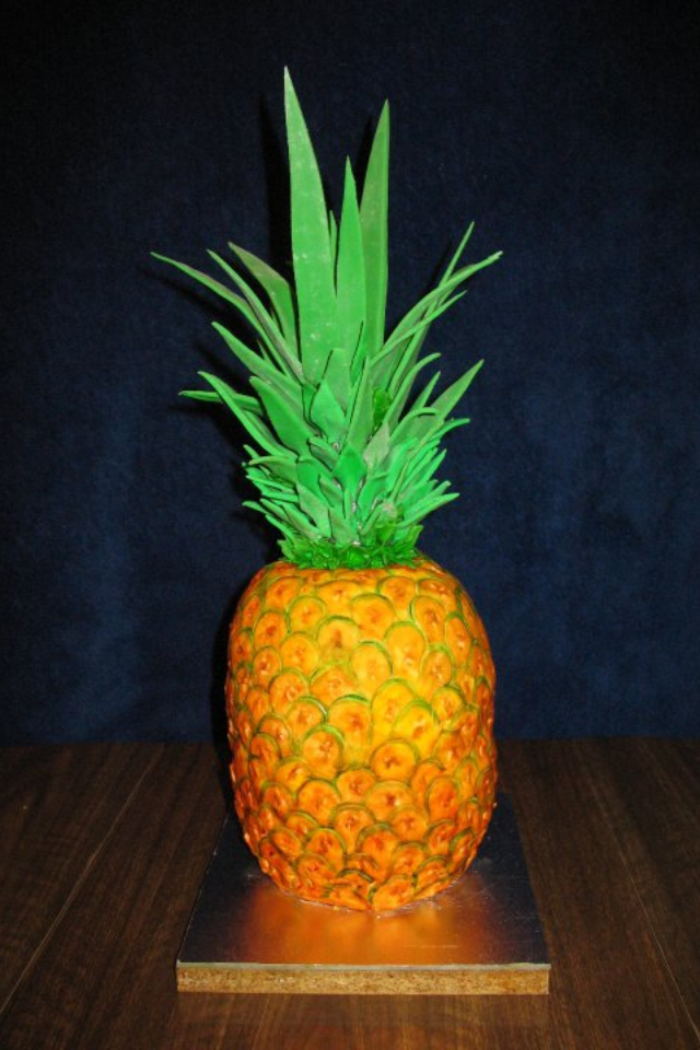 Pineapple Shaped Birthday Cake