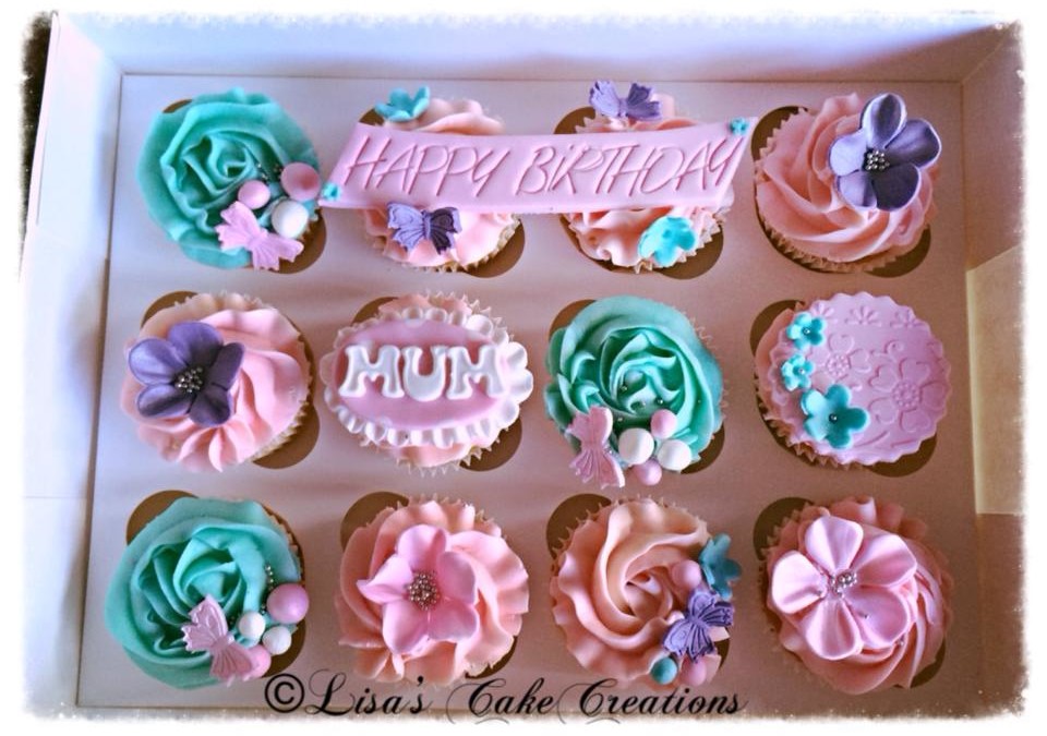 Pretty Birthday Cupcakes