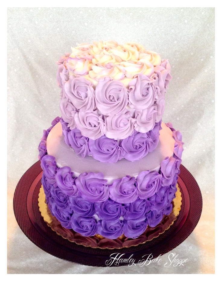 Purple Bridal Shower Cake