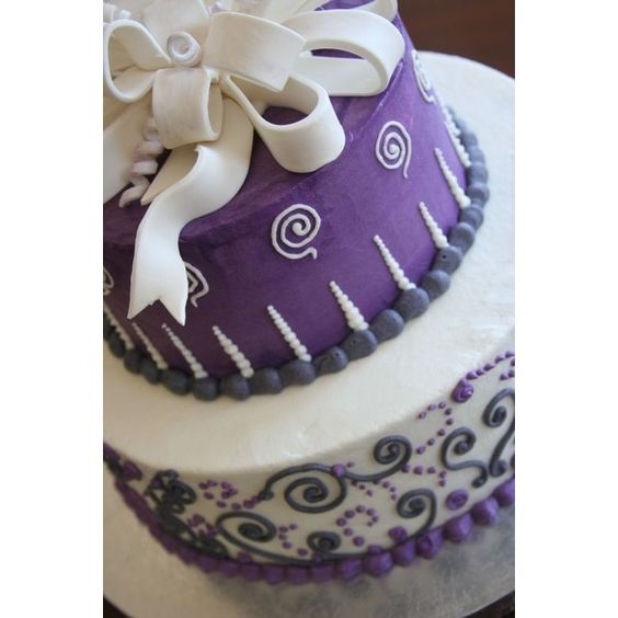 Purple Bridal Shower Cake