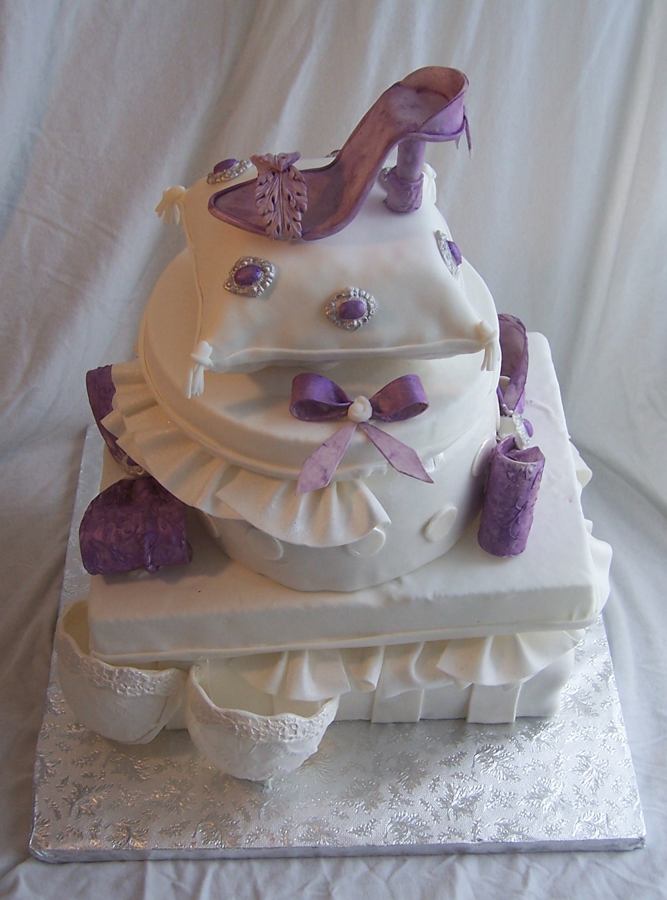 Purple Bridal Shower Cake