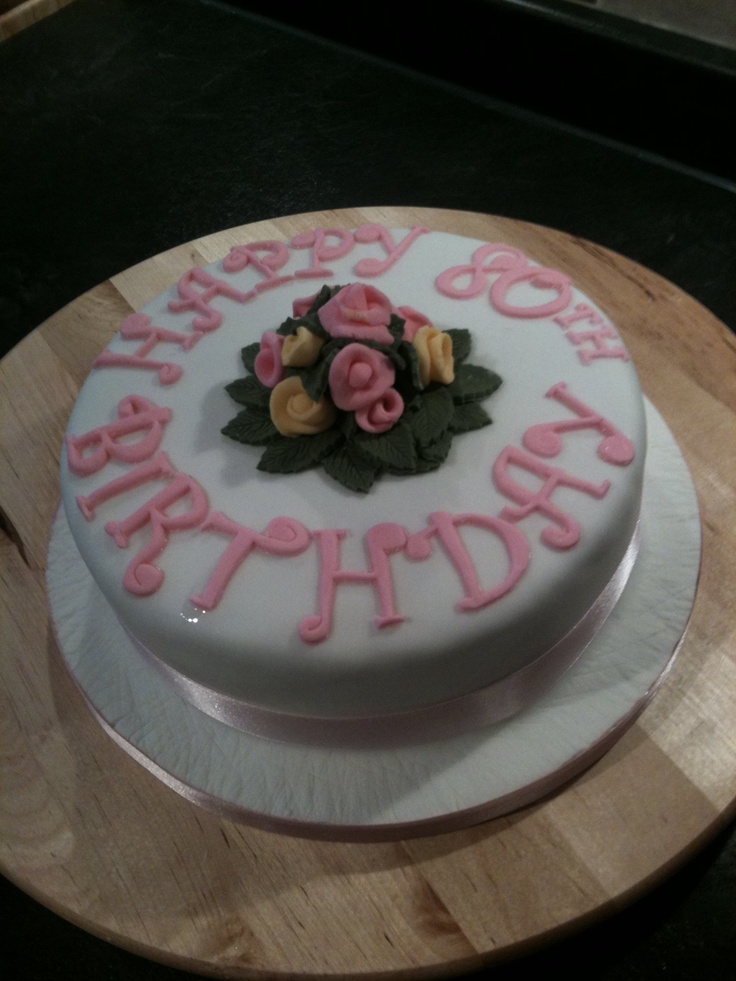 Small Round Birthday Cake Flowers