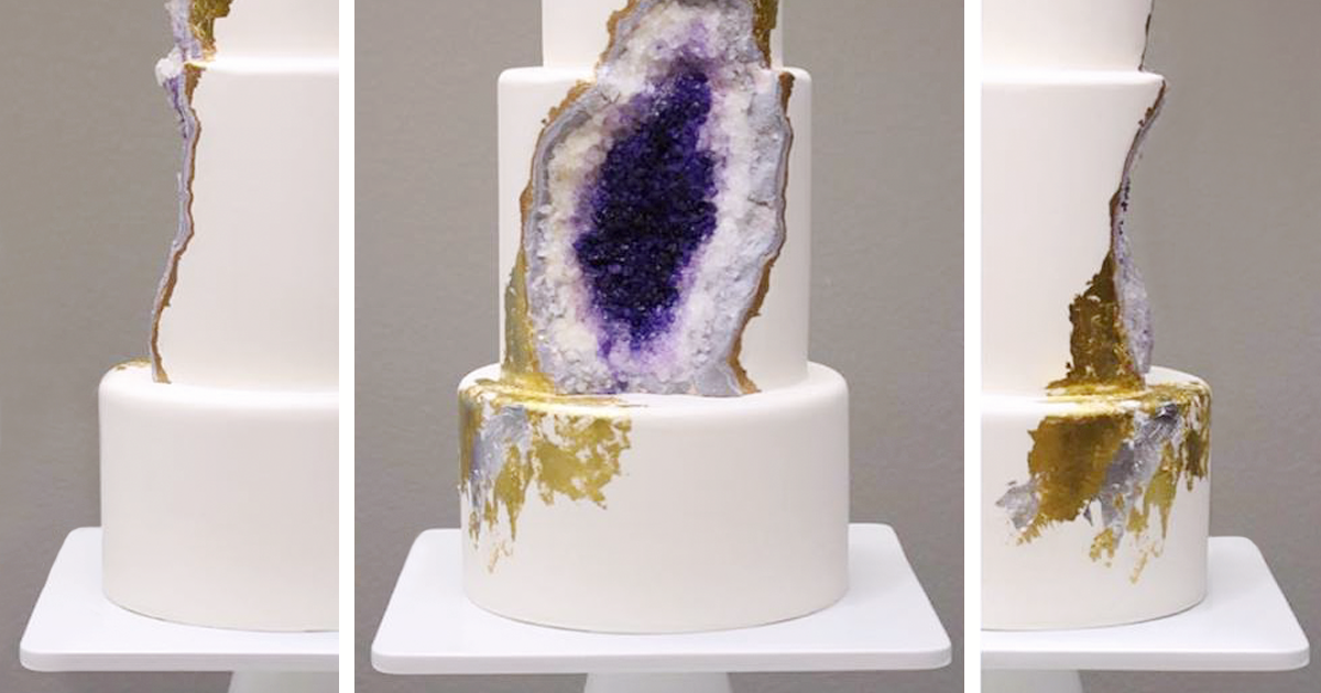 Wedding Cake Amethyst Geode