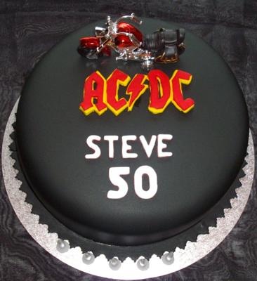 AC DC Birthday Cake