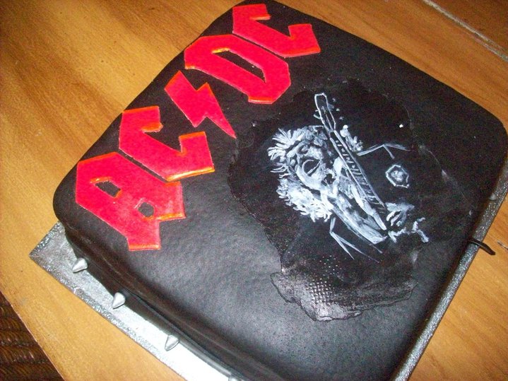 AC DC Happy Birthday Cake