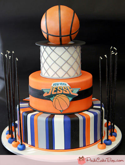 Basketball Bar Mitzvah Cake