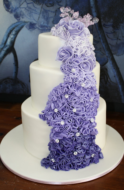 Beautiful Purple Wedding Cake