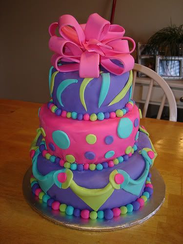 Colorful Girls Birthday Cake Ideas