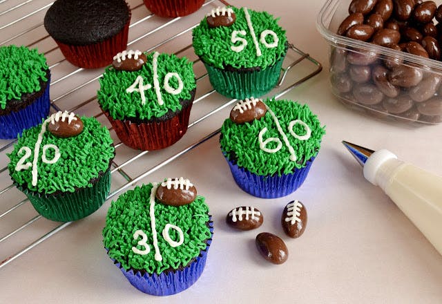 Cute Football Cupcakes