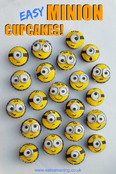 Easy Minion Cupcakes