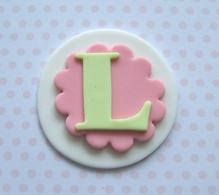 Monogram Letters for Fondant Cupcake Toppers