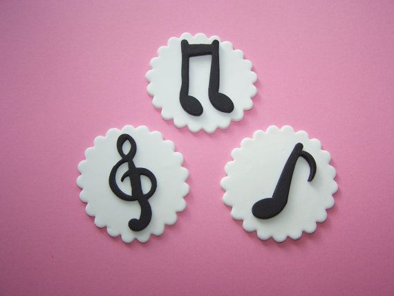 Music Note Cupcake Cake Toppers