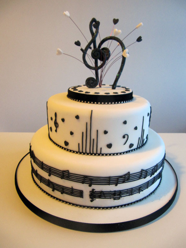 Music Themed Wedding Cake