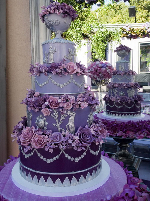 Purple Wedding Cake