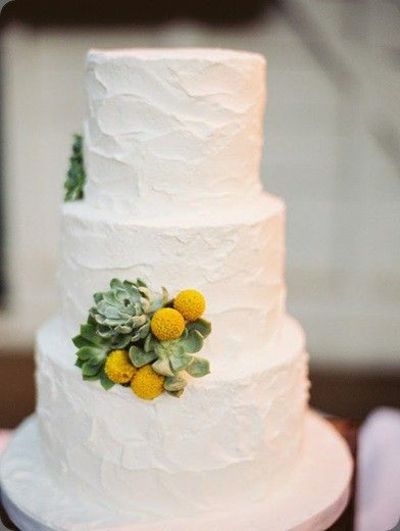 Rough Wedding Cake with Icing