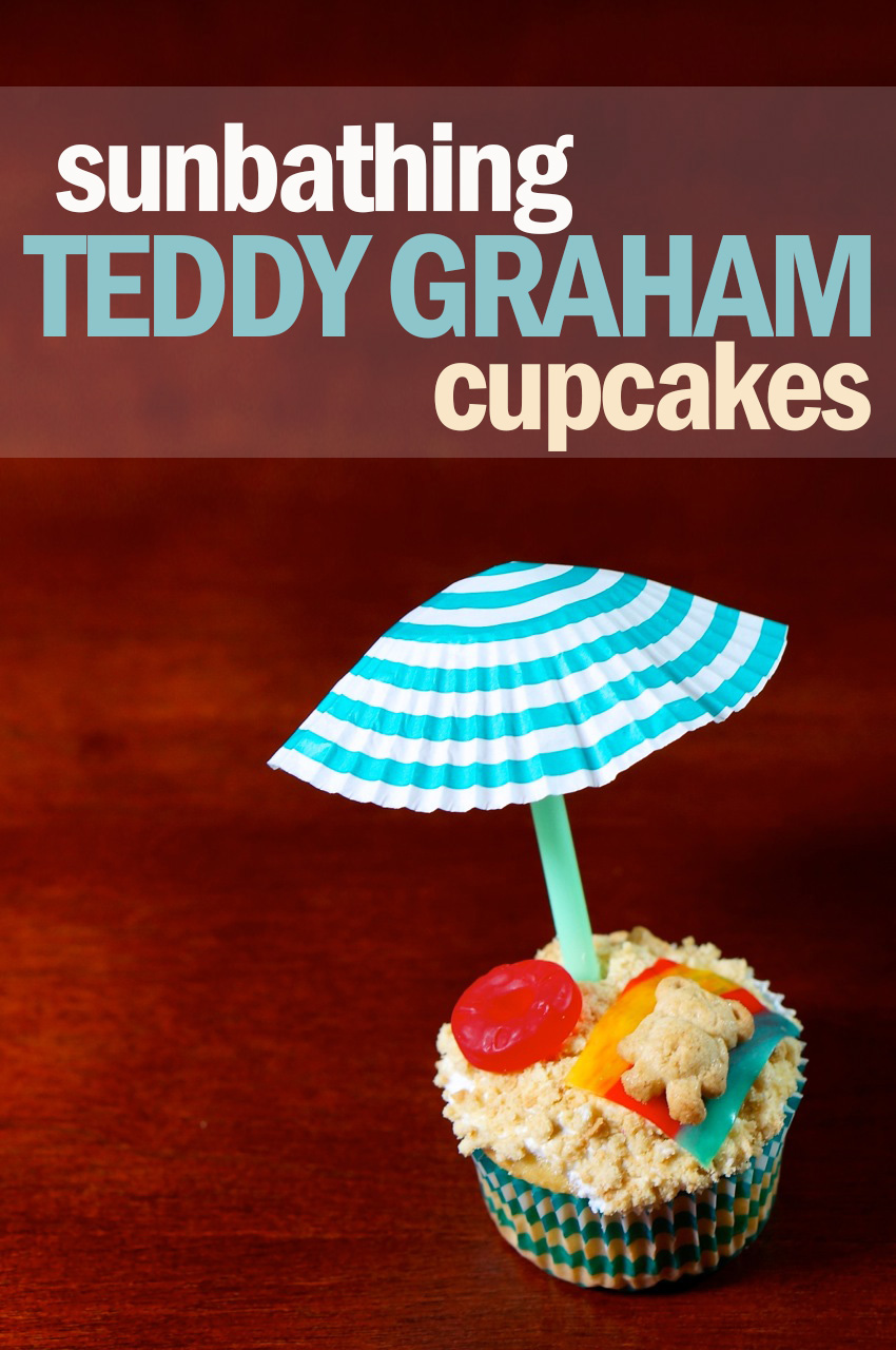 Teddy Graham Beach Cupcakes