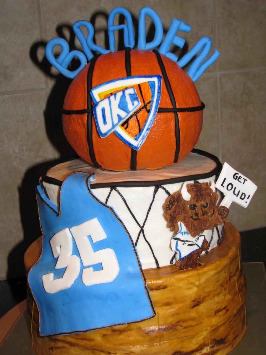 Thunder Basketball Birthday Cakes