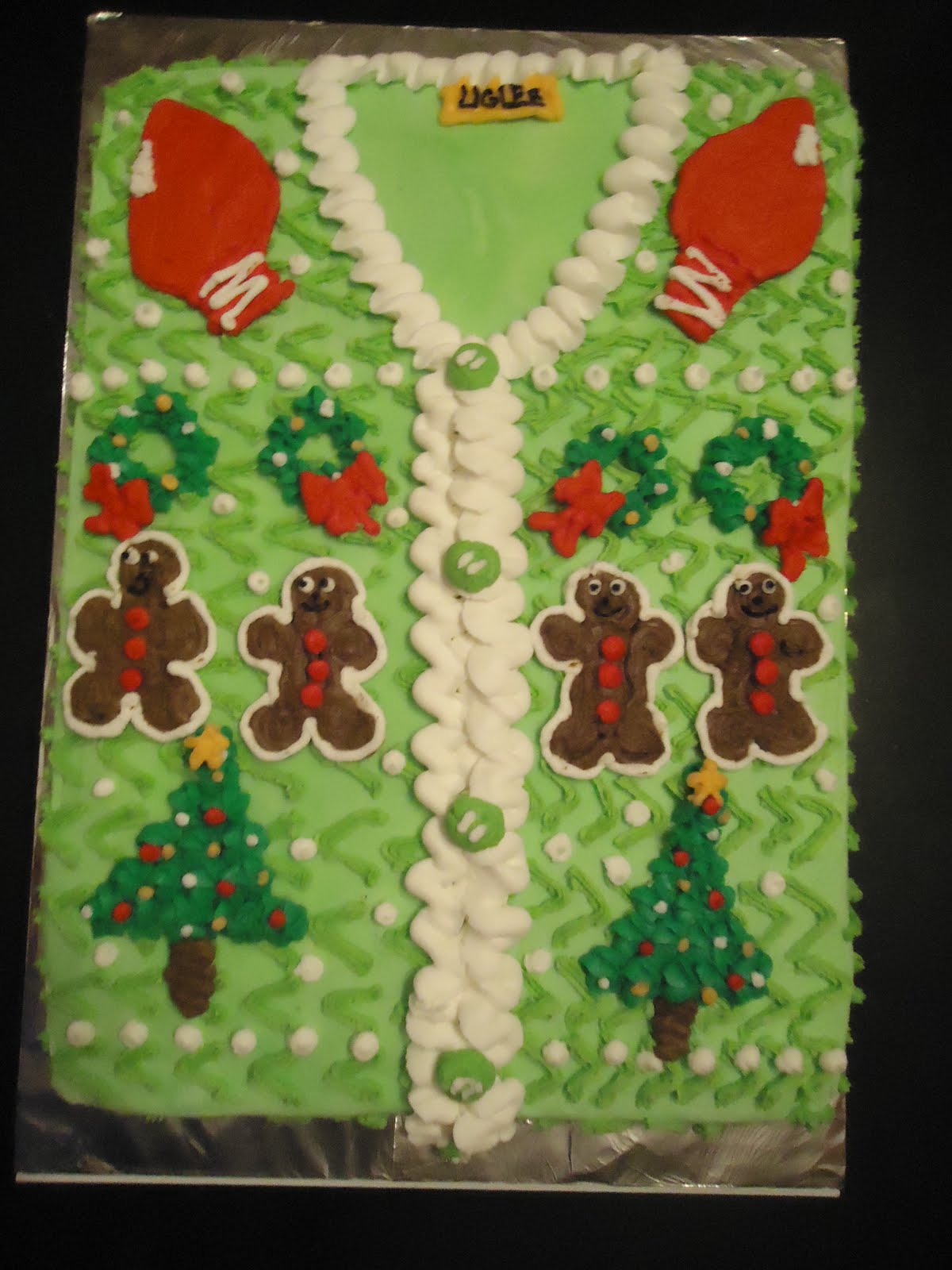 Ugly Christmas Sweater Cake