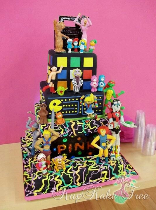 80s Birthday Cake