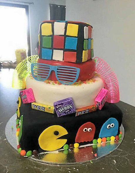 80s Style Birthday Cakes