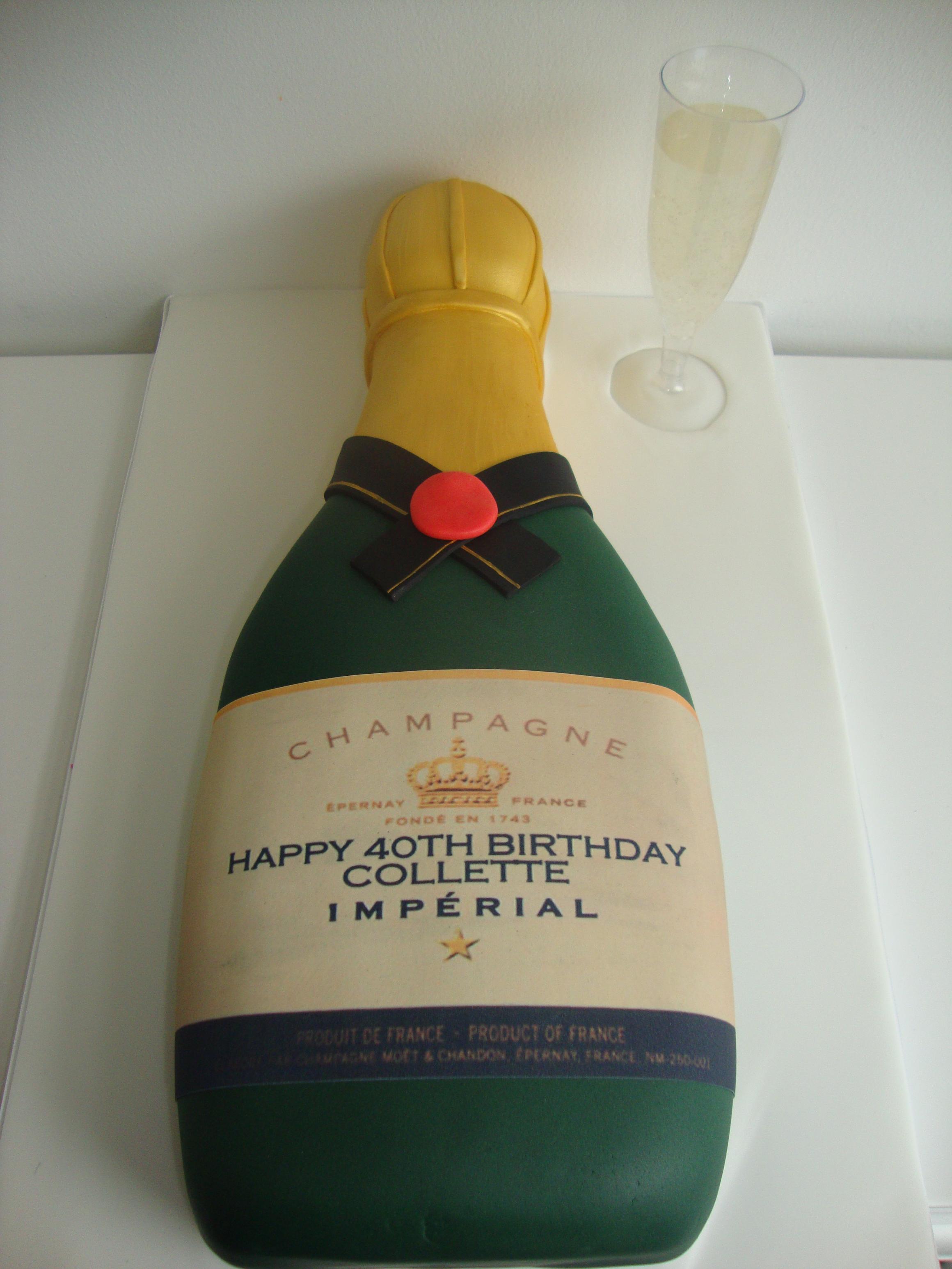 Champagne Bottle Cake