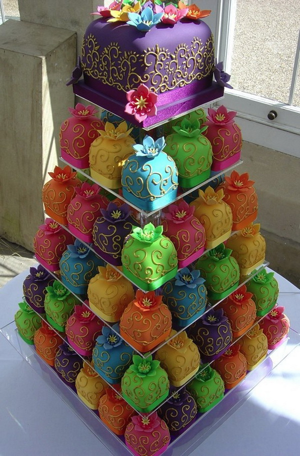 7 Photos of Unusual Wedding Cake With Cupcakes