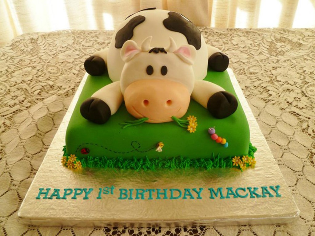 Cow Birthday Cake