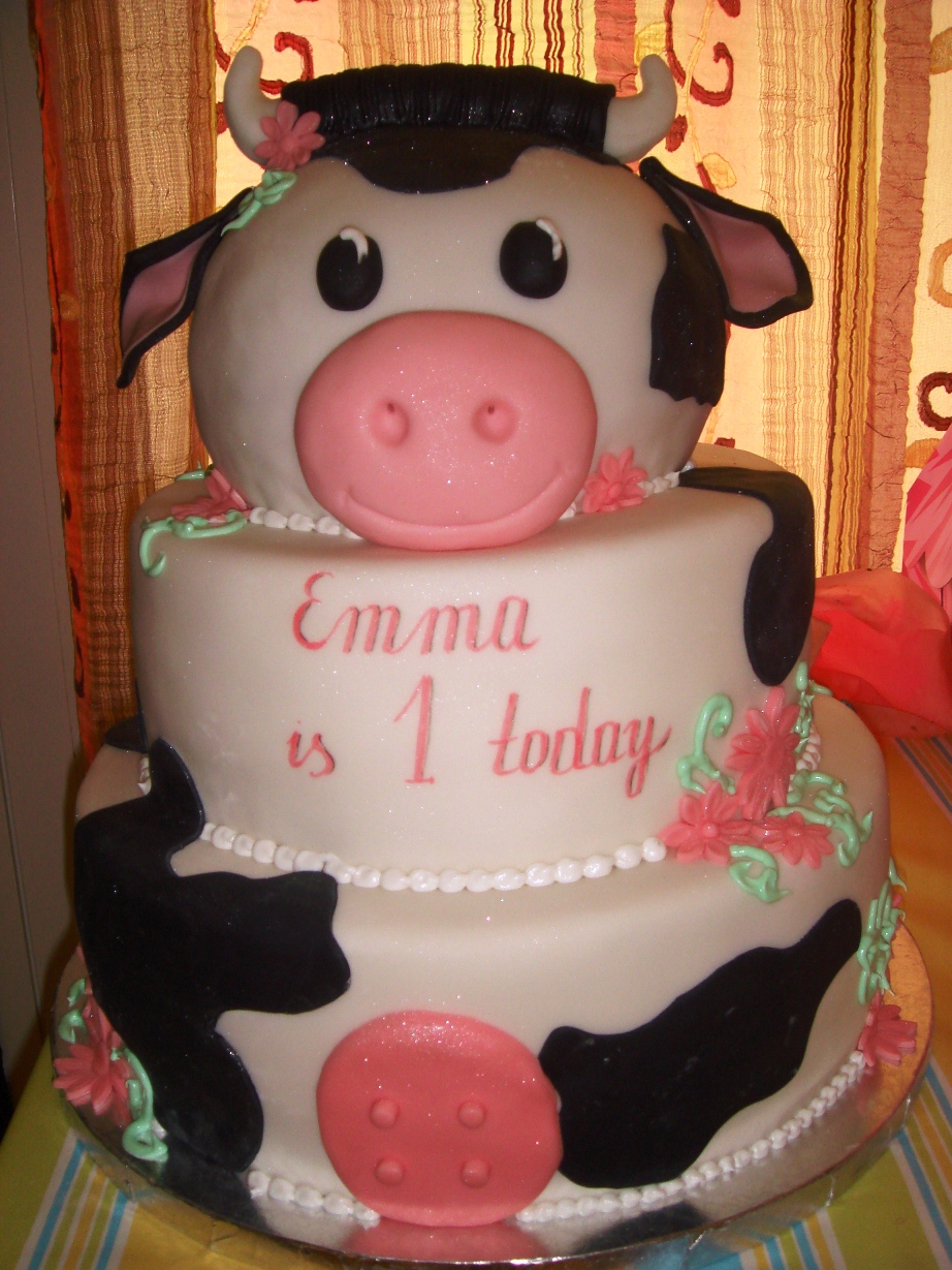 Cow Birthday Cake