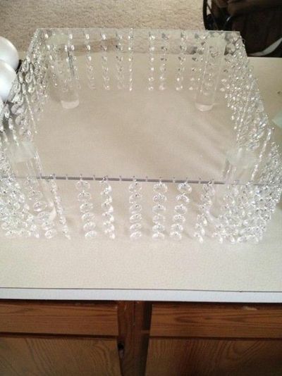 DIY Bling Wedding Cake Stand