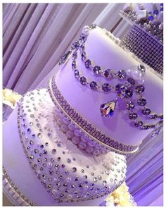 Extravagant Purple Wedding Cake