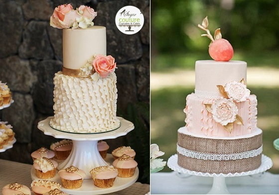 Fondant Ruffle Wedding Cake