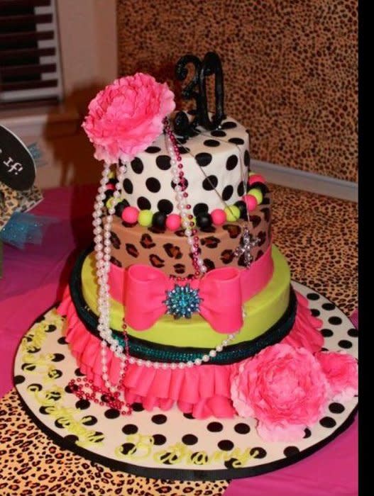 Girls 80s Birthday Cake