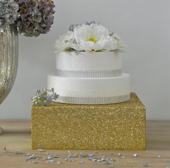 Gold Bling Wedding Cake Stands