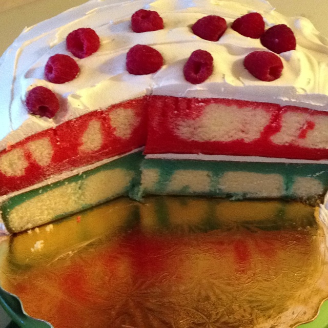 Jello Poke Cake with Hole