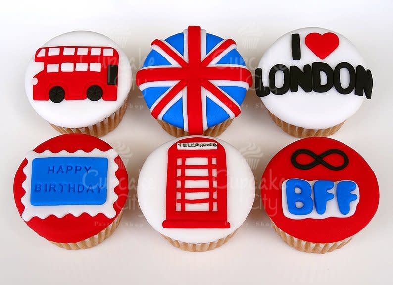 London Themed Cupcakes