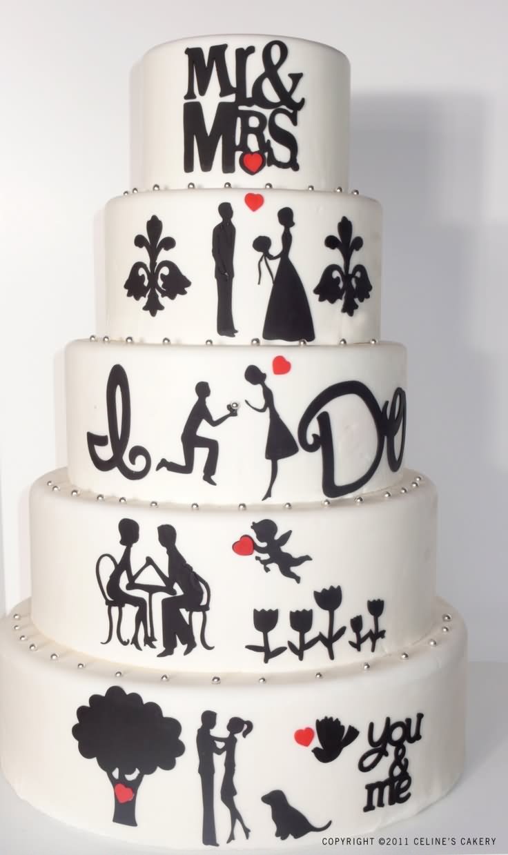 Love Story Wedding Cake