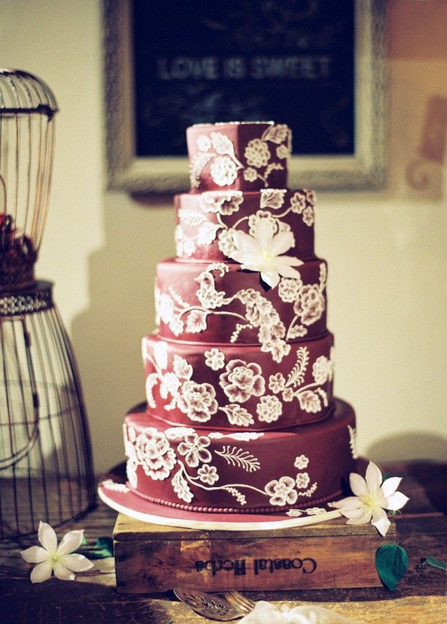 Marsala Wedding Cake