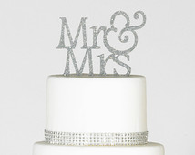 Mr. and Mrs. Wedding Cake Topper