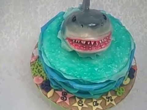 Ocean Shark Themed Cake