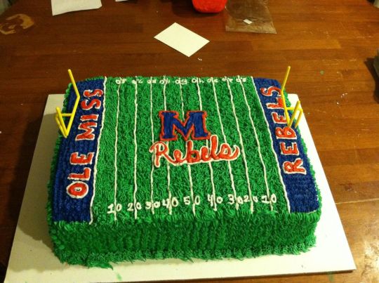 Ole Miss Football Cake