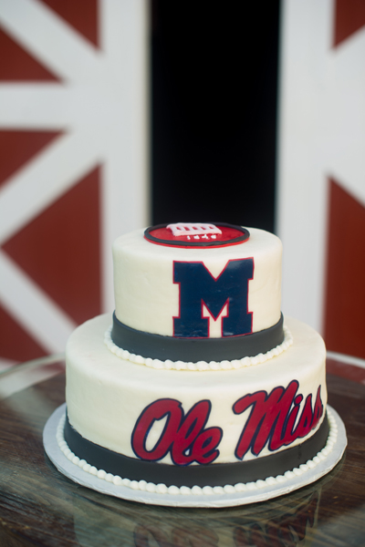 Ole Miss Groom Wedding Cake