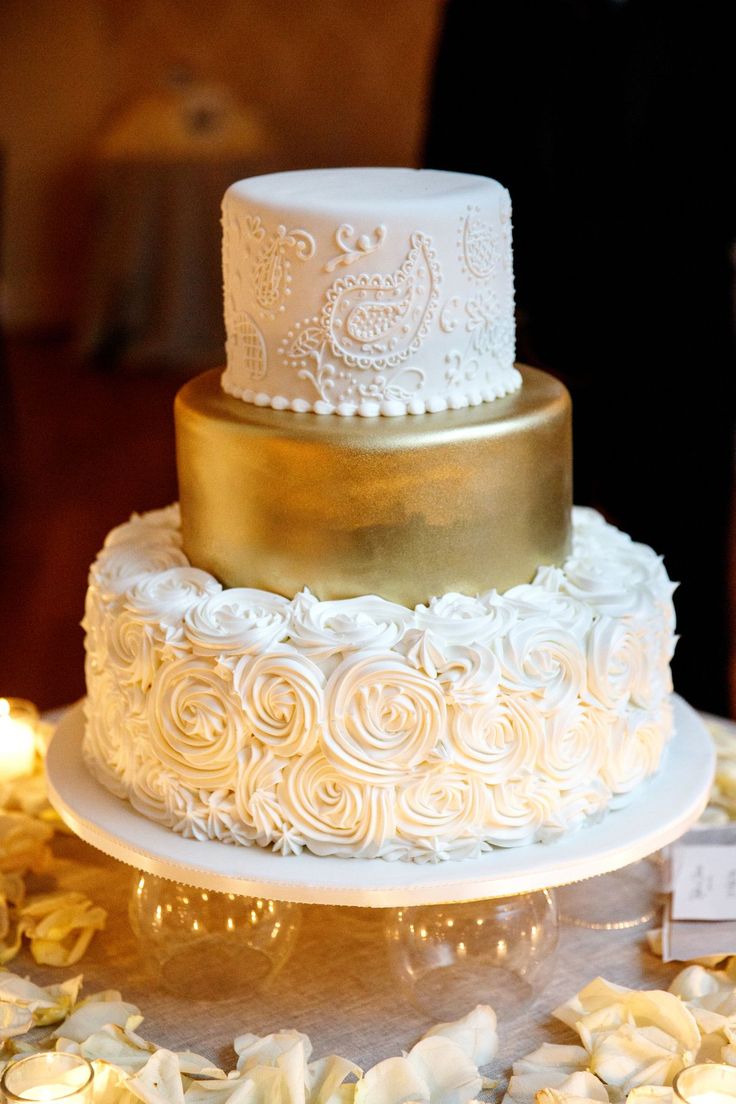 Pinterest Gold Wedding Cakes