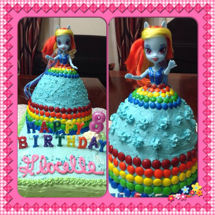 Rainbow Dash Equestria Girl Doll Cake