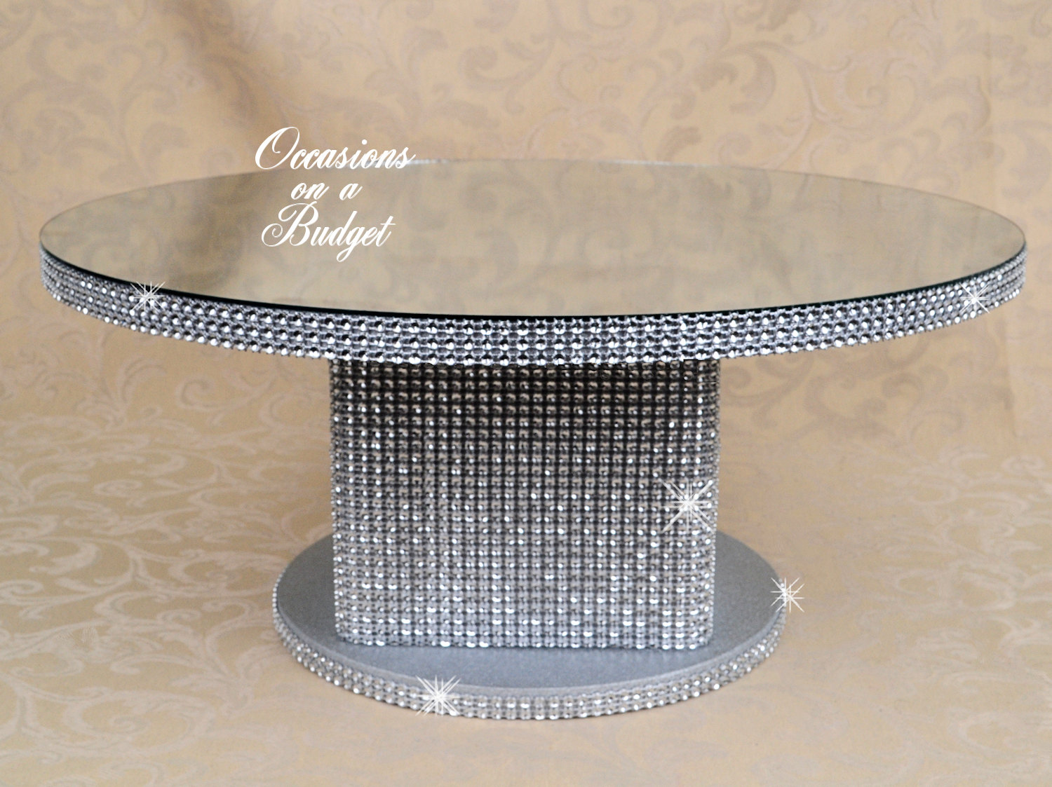 Round Wedding Cake Stand with Bling