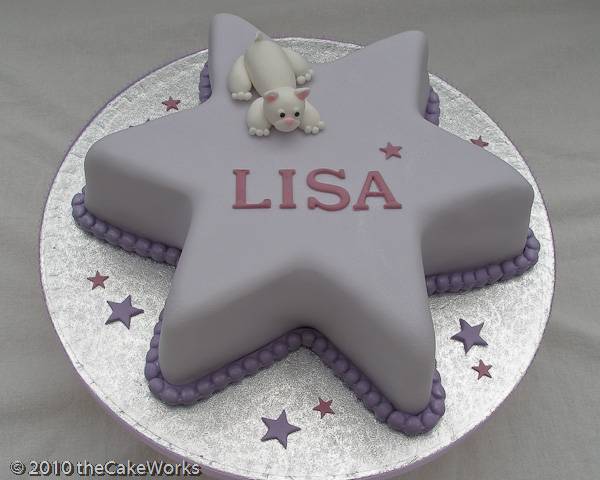 Star-Shaped Birthday Cake