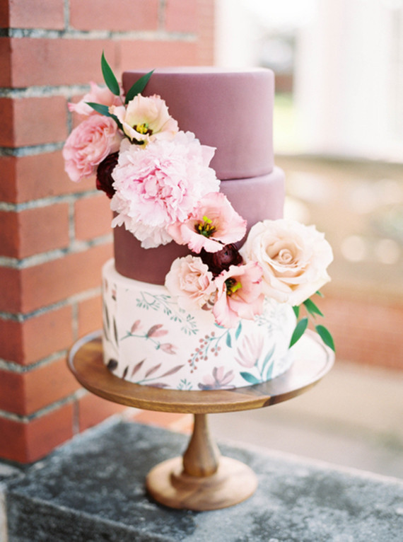 Wedding Cake with Fresh Flowers