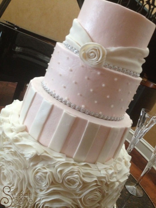 Wedding Cake with Rosettes