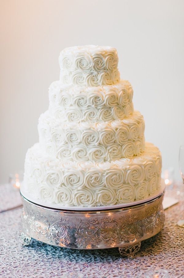 Wedding Cake with Rosettes