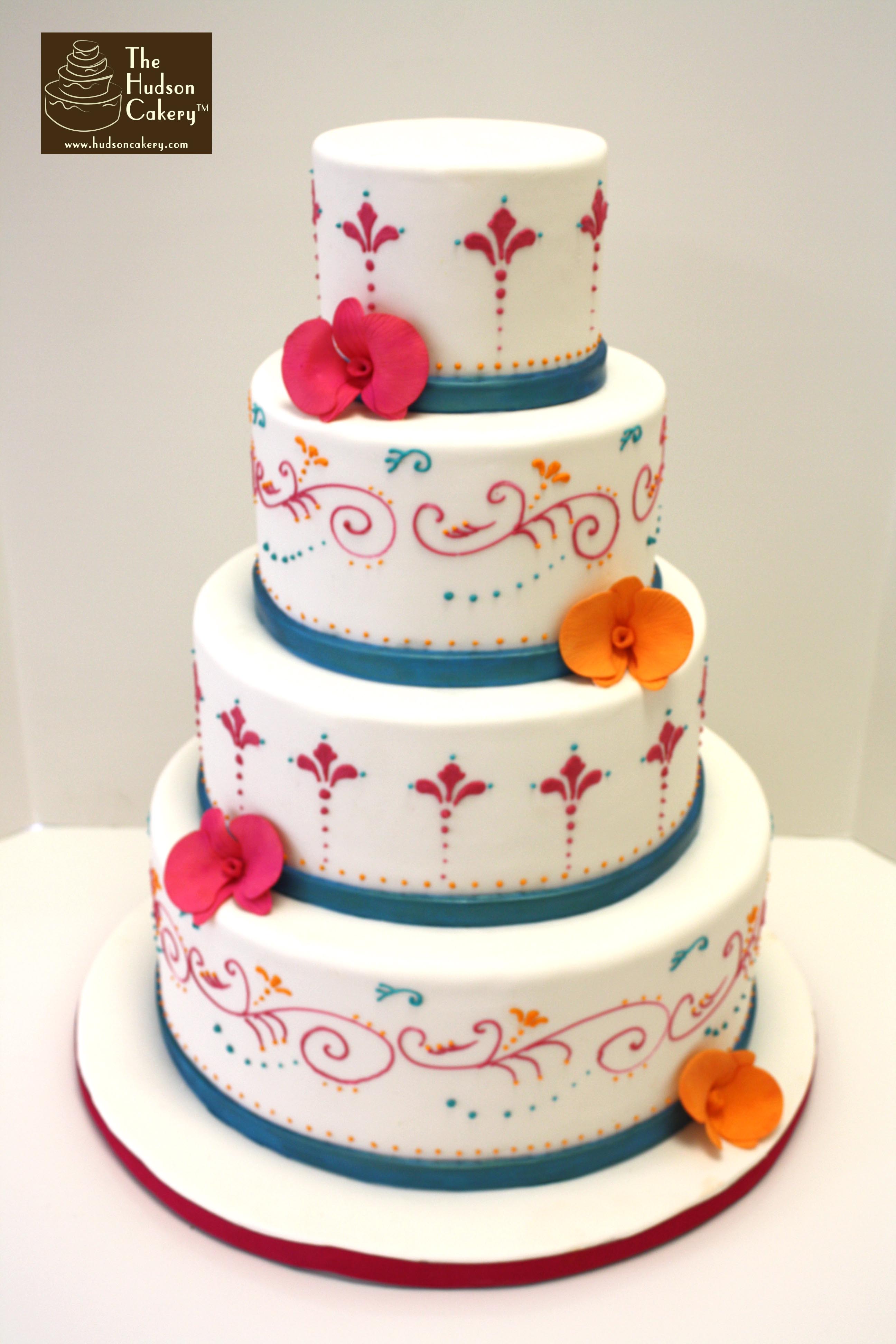 American Indian Design Wedding Cake